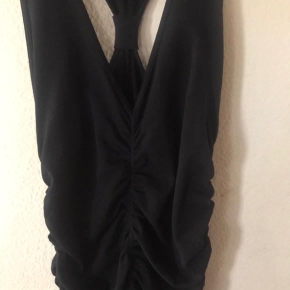 Lk New BEBE Black Ruched Bodycon Dress P/S - Picture 4 of 6